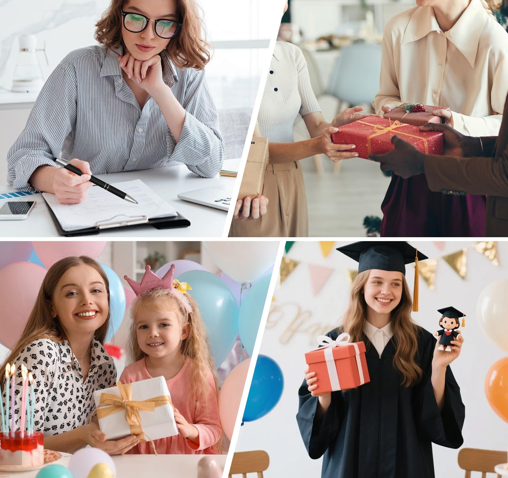 Homewit 10–1000 STK Kugelschreiber Personalisiert mit Gravur,Touchpen,300 | Werbekugelschreiber für Firmenwerbung, Messen, Büros, Schulen, Abschlussfeiern, als Kunden-, Mitarbeiter- & Businessgeschenk