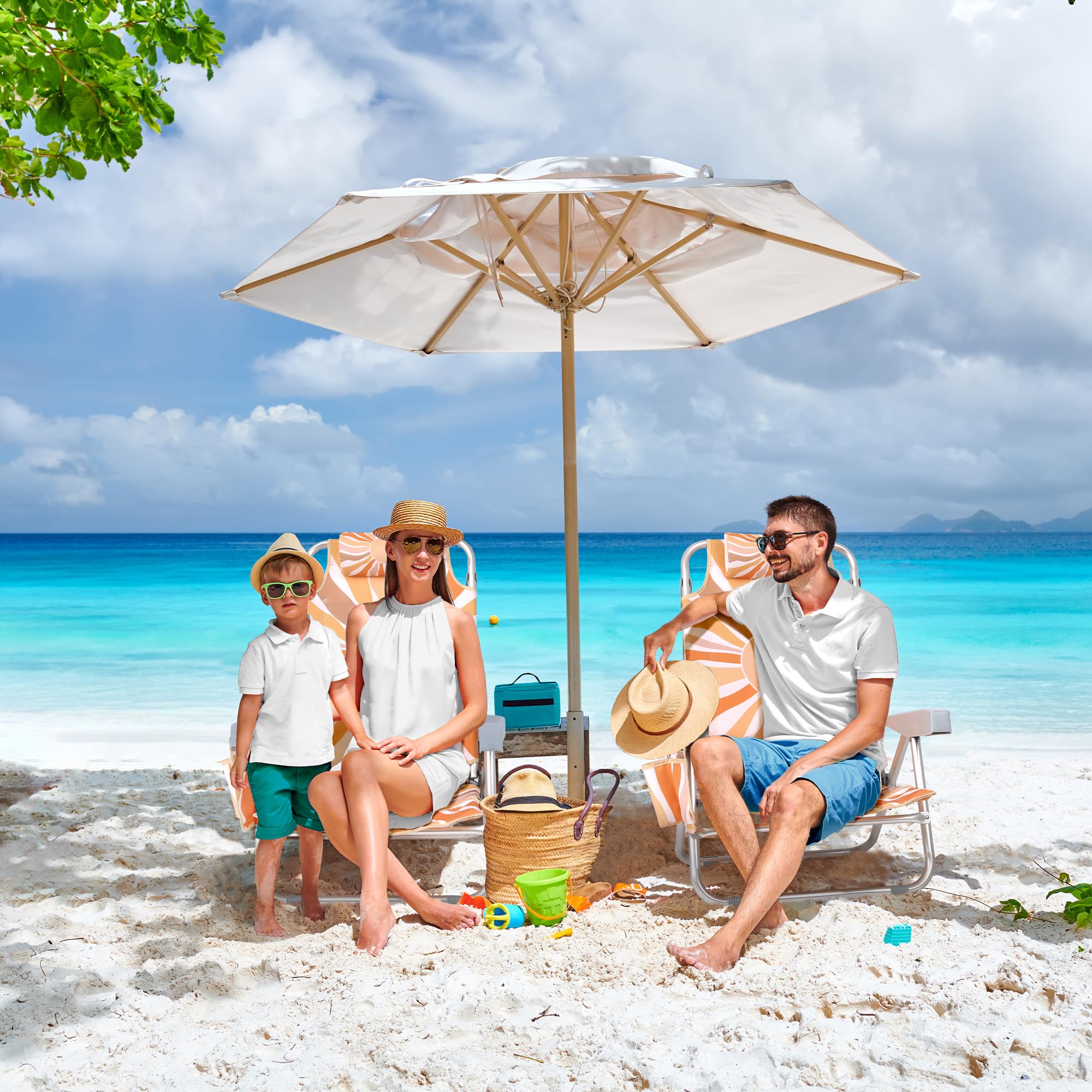 Amazon.com : Beach Chair for Adults, 5 Position Lay Flat Backpack