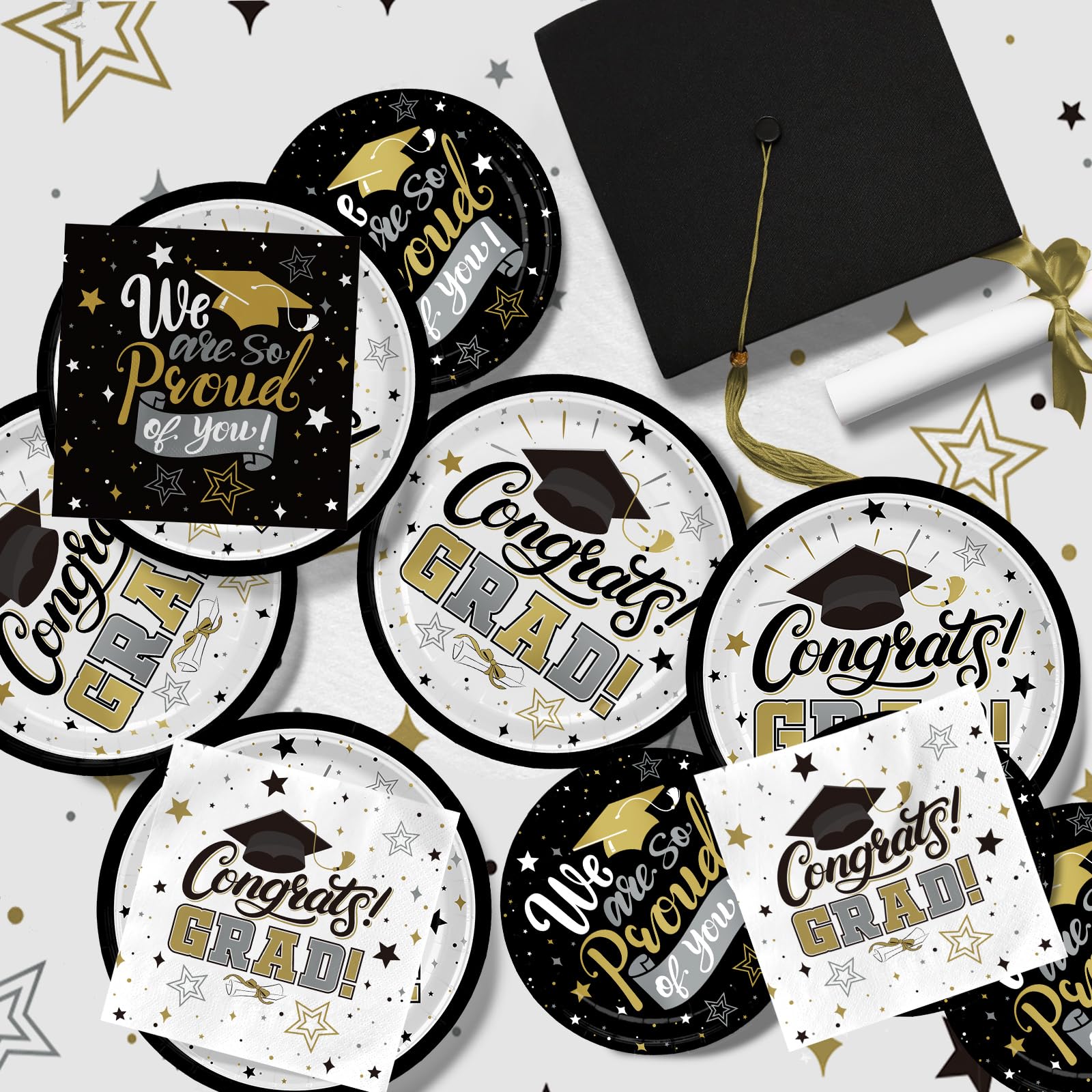 Snapklik.com : Graduation Decorations 2025 Black And Gold Grad Party ...