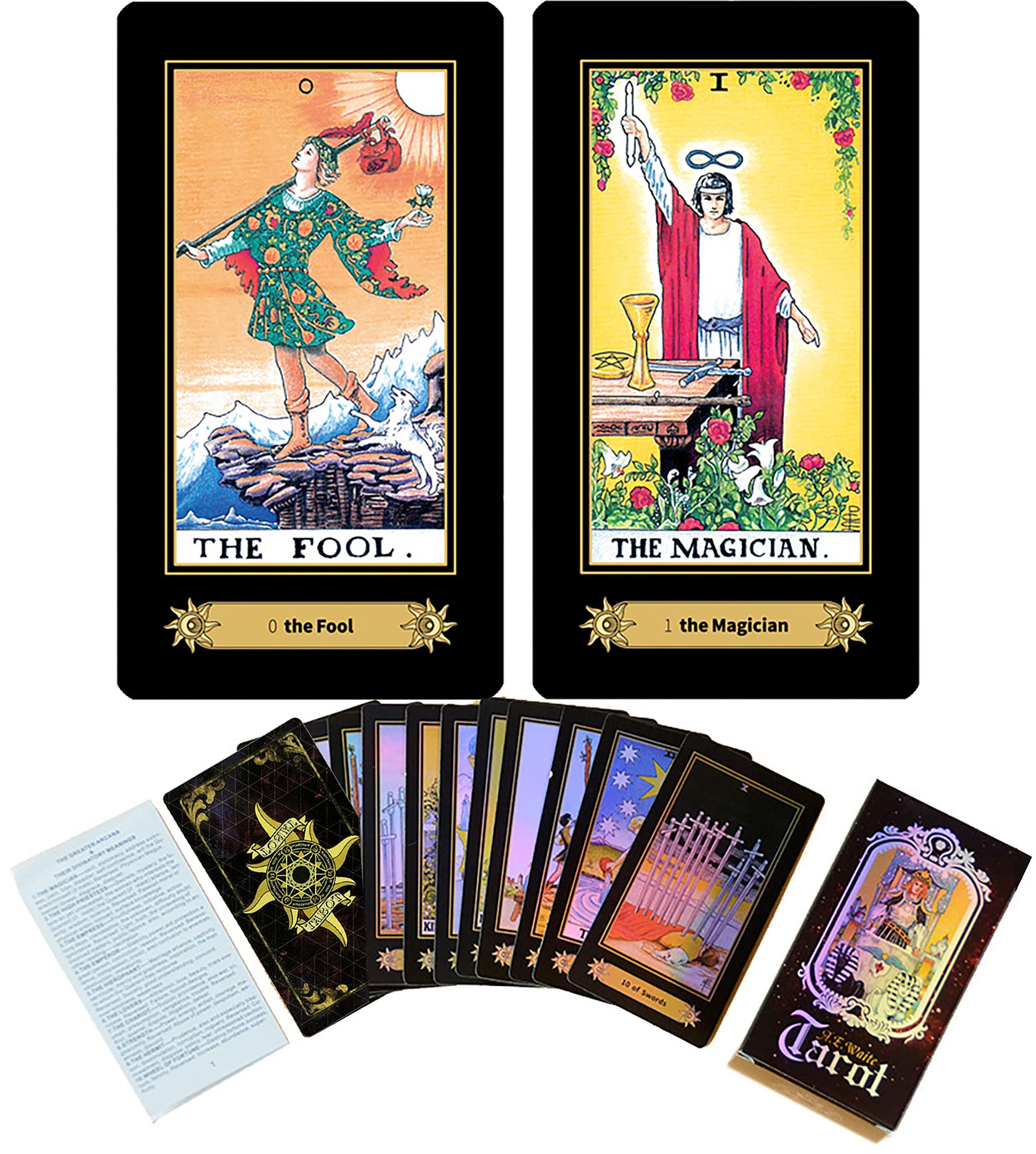 Buy IXIGER Rider Waite Tarot GuidebookBeginnersHolographic,Rider