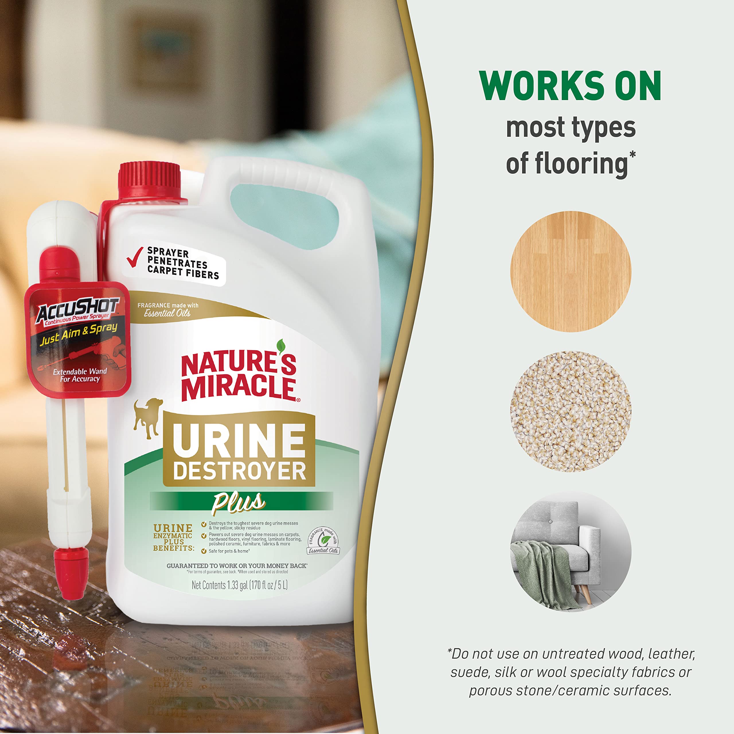 Nature's Miracle Urine Destroyer Plus for Dogs with AccuShotÂ