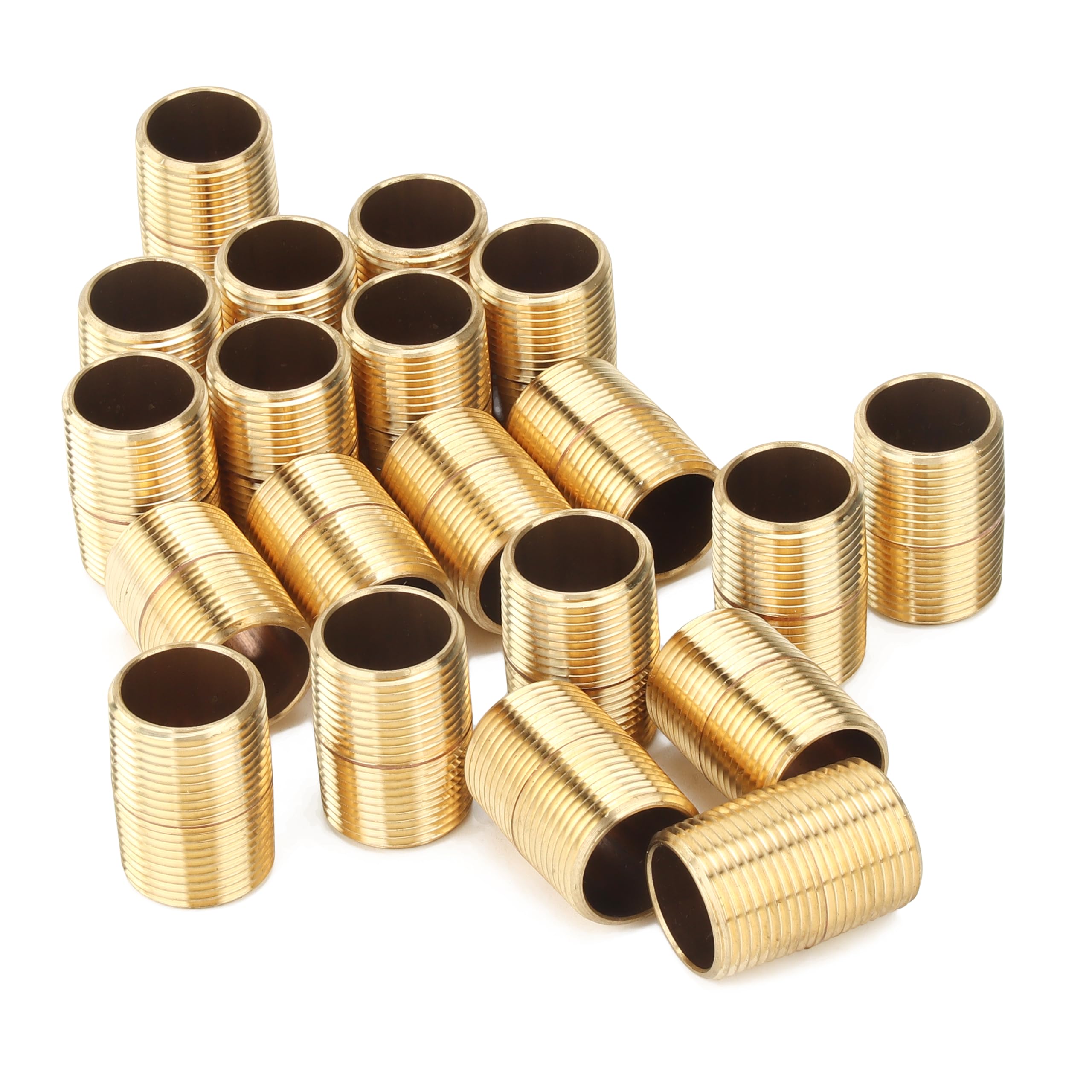 Generico-Nuovo Pipe Tubo di Ottone 1-1/2" Capezzolo Lungo Raccordo 3/4" Male NPT Aria Acqua(confezione da 20)