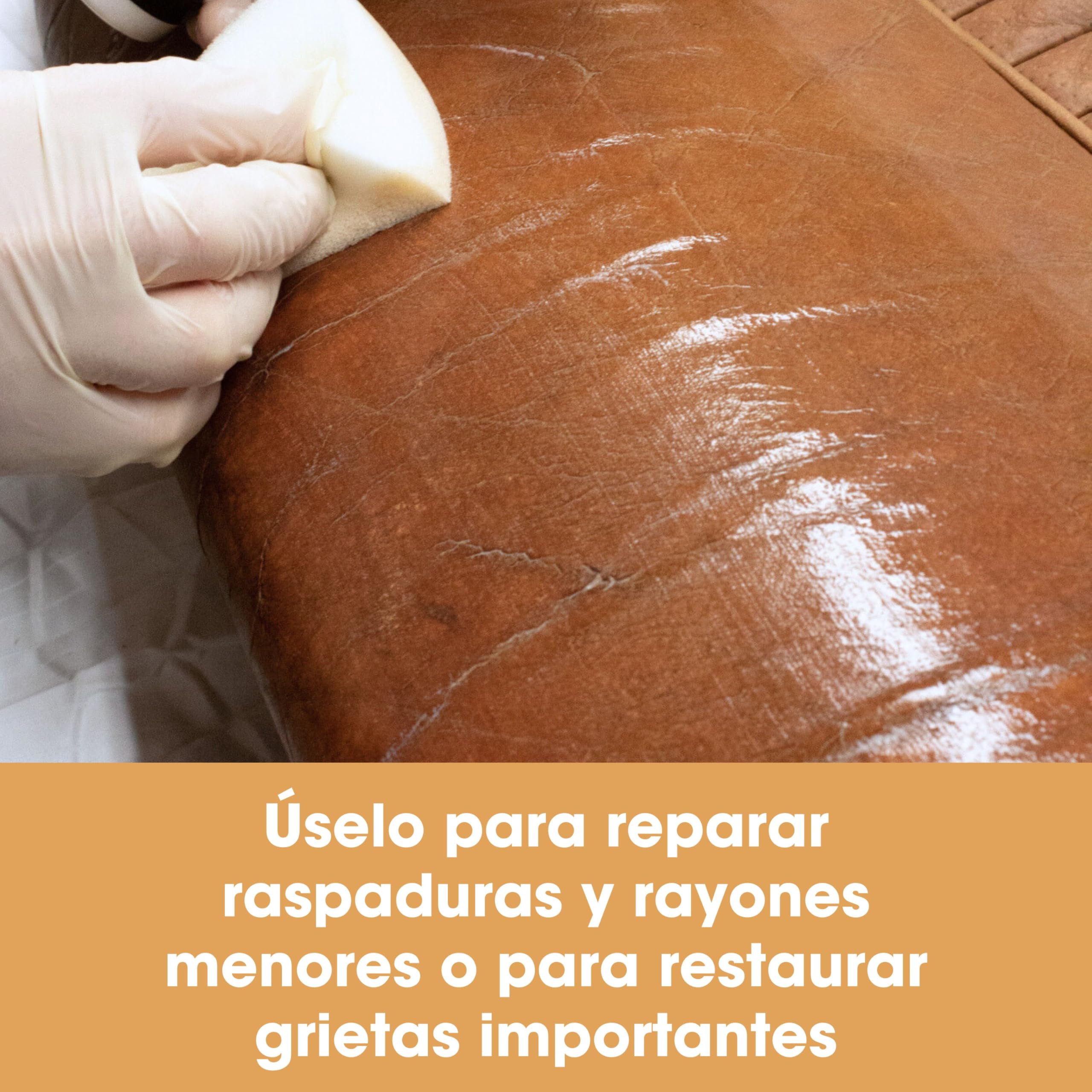 Furniture Clinic Carpeta de cuero, un relleno líquido que se puede utilizar para fortalecer el cuero desgastado o agrietado (250 ml)