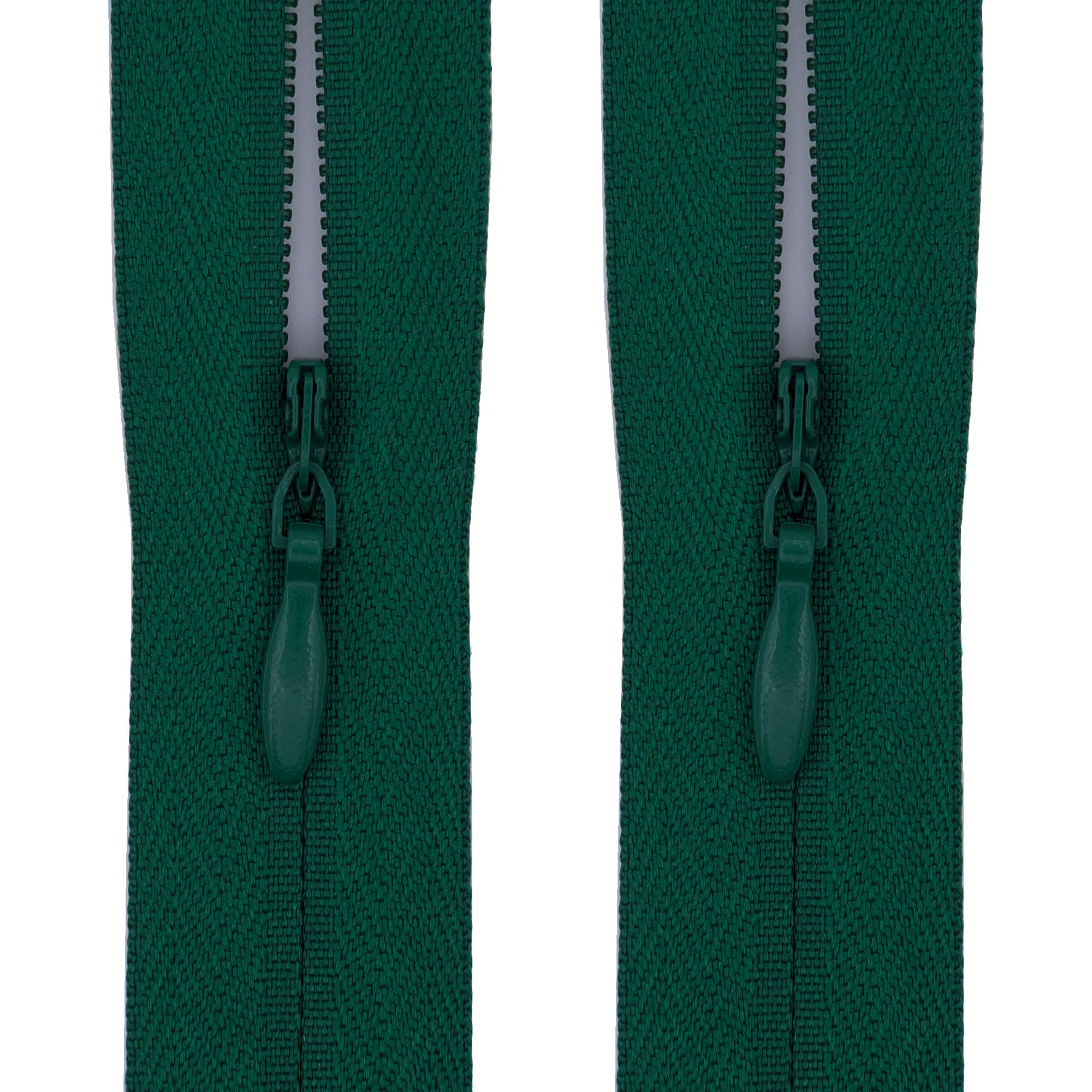 #3 Invisible Zips, 2 Pack, 22 Inch, Dark Eergreen