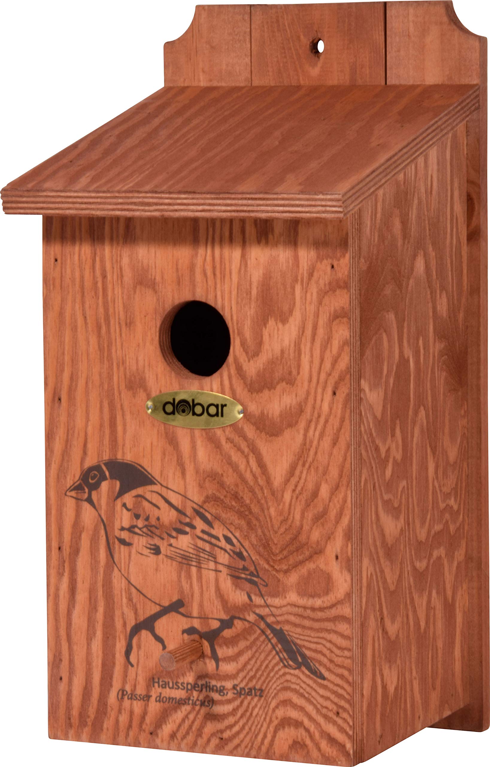 Casetta Per Uccelli Relaxdays - Legno Non Trattato, Foro 2,8 Cm, 25x16x14 Cm, Da Appendere - Foto 7