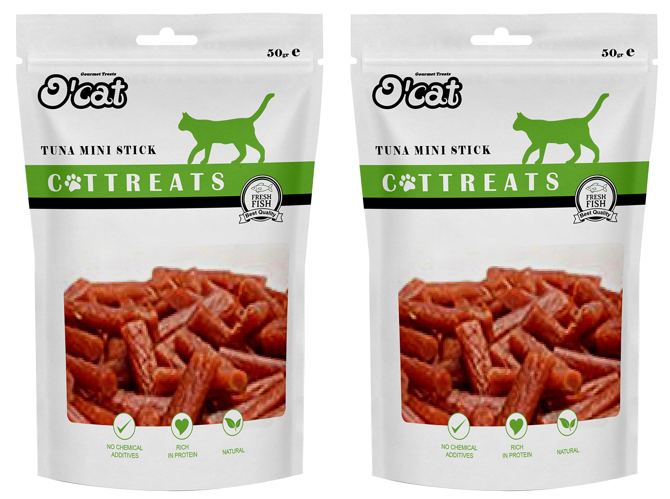 O'Cat Tuna Mini Stick Snacks 50 GMS Pack of 2