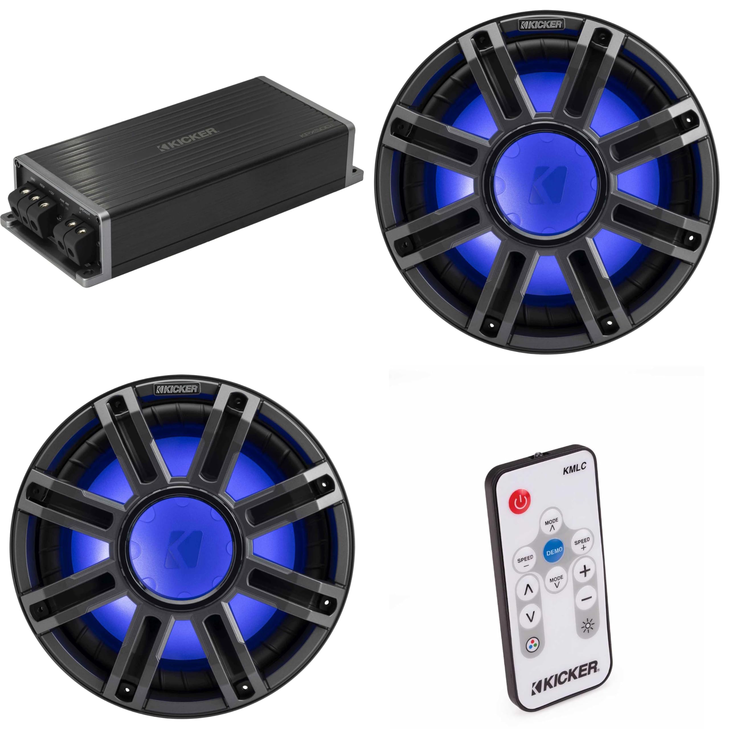 Kicker Marine KPX500.1 Powersports Amp & (2) 12