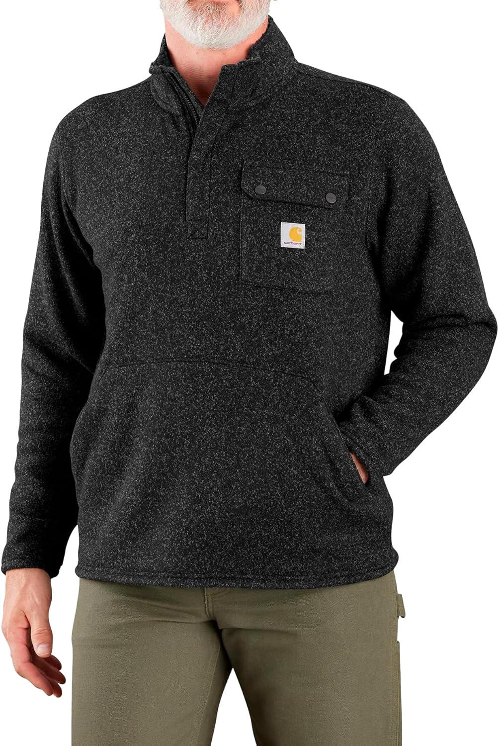 Carhartt Men's Relaxed Fit Midweight Quarter-Zip Pocket Sweater Fleece - Image 2