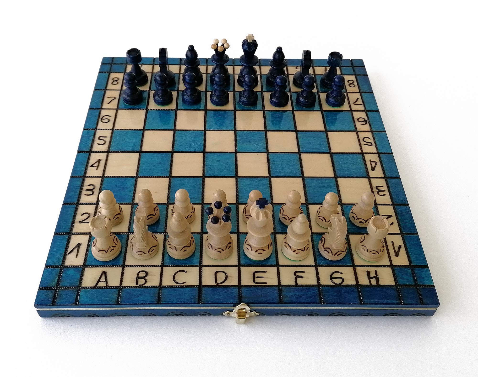 Juego De Damas Le Délirant – Tablero Plegable 28×28 Cm, Madera De Carpe Barnizada, Artesanal Y Ecológico