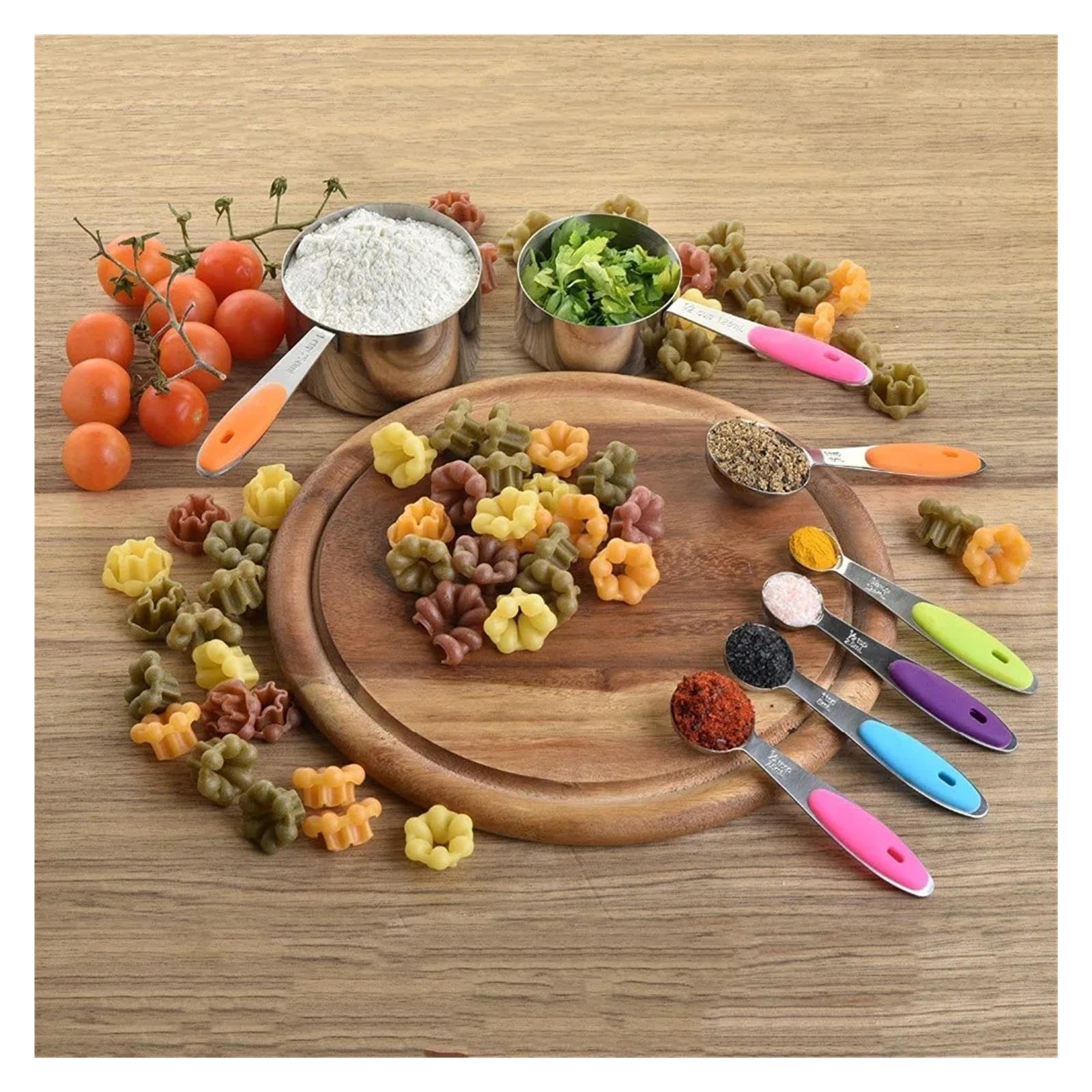 Set de 10 tasses et cuillères doseuses en acier inoxydable 304