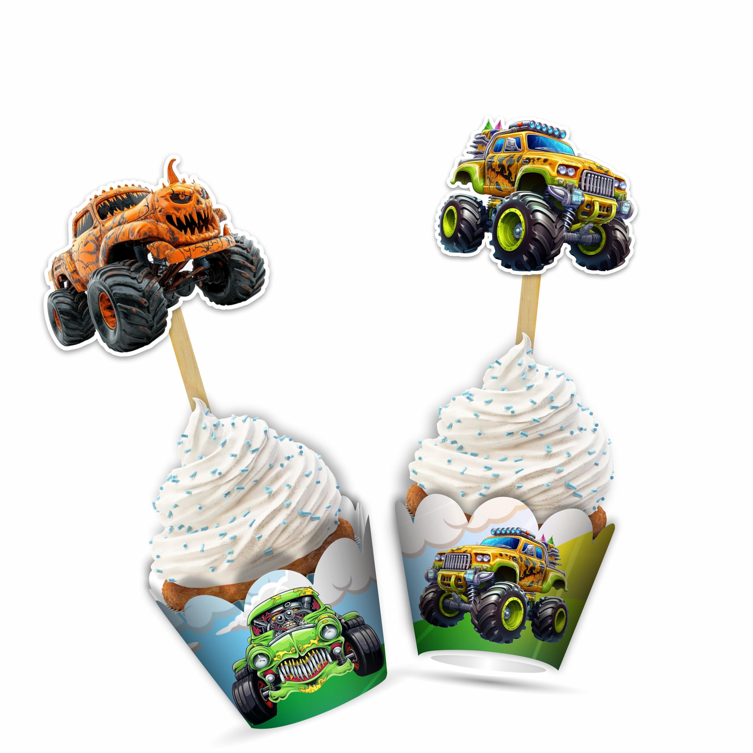 Seyal® Monster Truk Cupcake wrapper, Seyal Monster Truk Cupcake Wrapper, Small