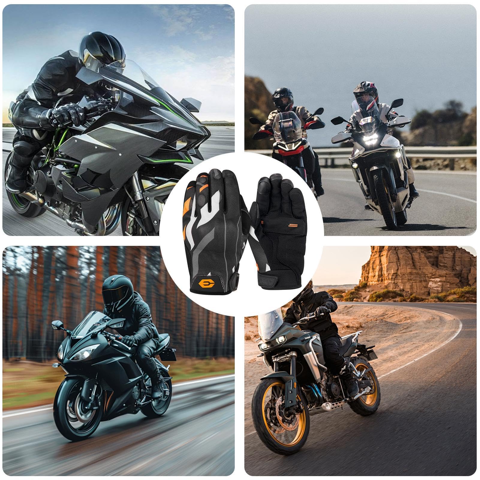 Guanti da moto, Guanti da moto da uomo | Guanti da equitazione | estivi,Guanti da motociclista per uomo Moto, Guanti da moto touchscreen antiscivolo, traspiranti per uomo Donna Motocross