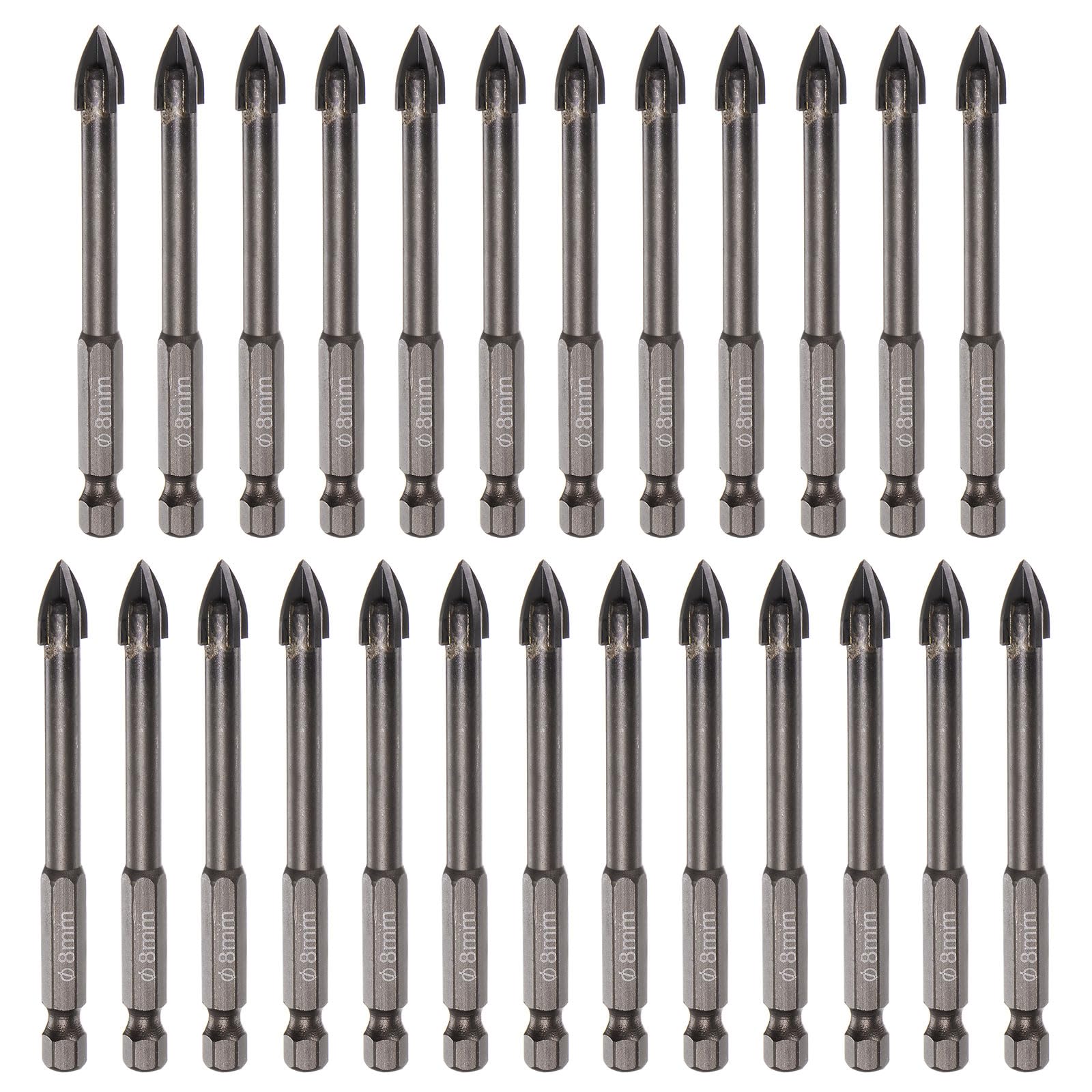 QUARKZMAN 25pcs Punta da Trapano per Muratura 8mm Punta da Trapano