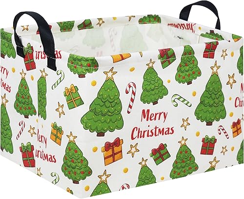 Miniatura 25 de Cesta rectangular de almacenamiento para niños con asas para el hogar, cocina, niños y niñas, lindo contenedor organizador de almacenamiento de