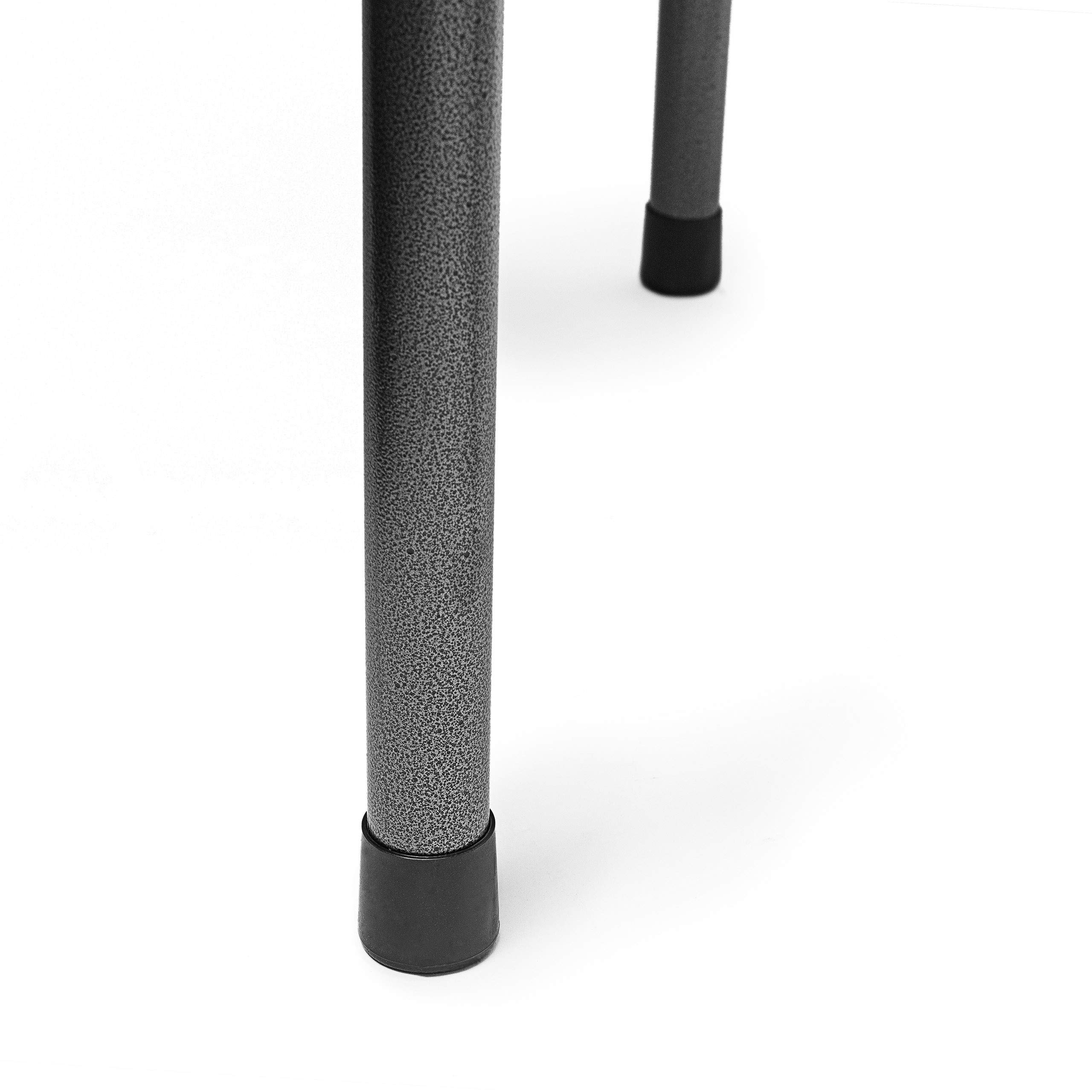 Relaxdays Tavolo da Campeggio Pieghevole BASTIAN, Rettangolare 74x121,5x61,5, Tavolino da Outdoor, Aspetto Rattan, Nero