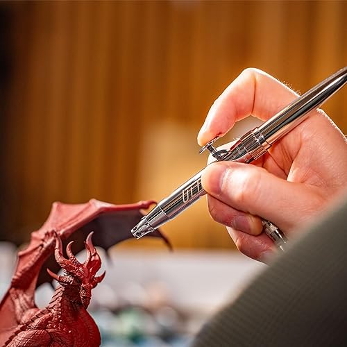 Miniatura 9 de Harder & Steenbeck Aerógrafo - ULTRA 2024 - Juego de pintura de doble acción de ingeniería alemana con alimentación por gravedad - Boquilla