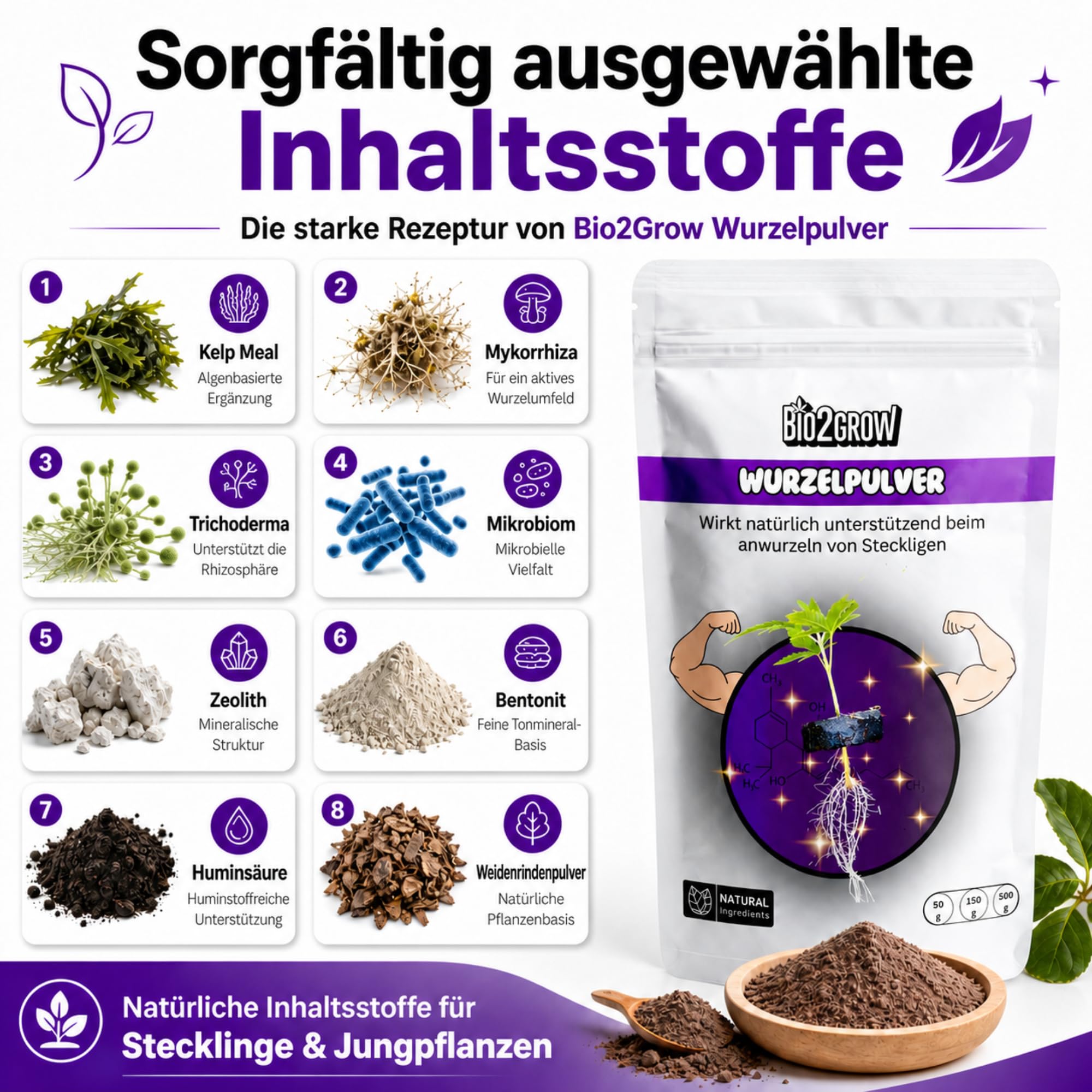 Wurzelpulver 250 Gramm - Stecklinge Pflanzen Wurzel Gel Rooting Set Komplex