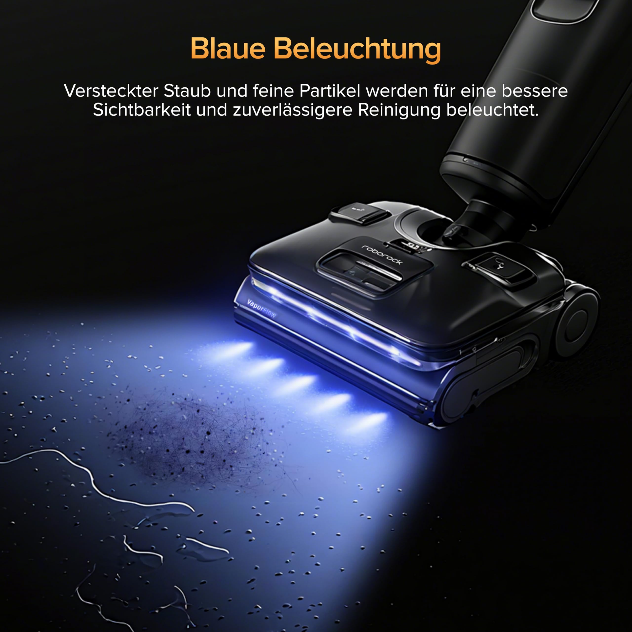 roborock F25 Ultra Nass Trockensauger mit Dampf, 180 °C Dampfmopp, 86 °C Heißwasser Saugwischer, 22kPa Staubsauger mit Wischfunktion, 90°C Selbstreinigung, 180° flache, KI-unterstütze Räder, Blaulicht