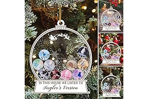 in This Car We Listen to Taylor Swift Ornament, Taylor Christmas Ornament