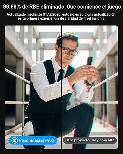 VisionMaster Pro2 Proyector láser triple 4K, contraste 15000:1, zoom óptico 0.9-1.5x, 2X potencia multitarea, IMAX, HDR10+, GTV, juego sin retraso