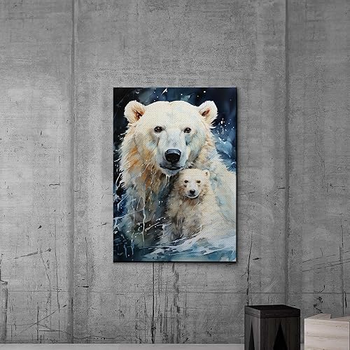 Miniatura 7 de Fox Mother Cub Print, In The Style Of Stencil,Based, Kids Wall Art, Kids Wall Art Display, Mom And Baby Animal Art Print, Decor Canvas, Art Decor