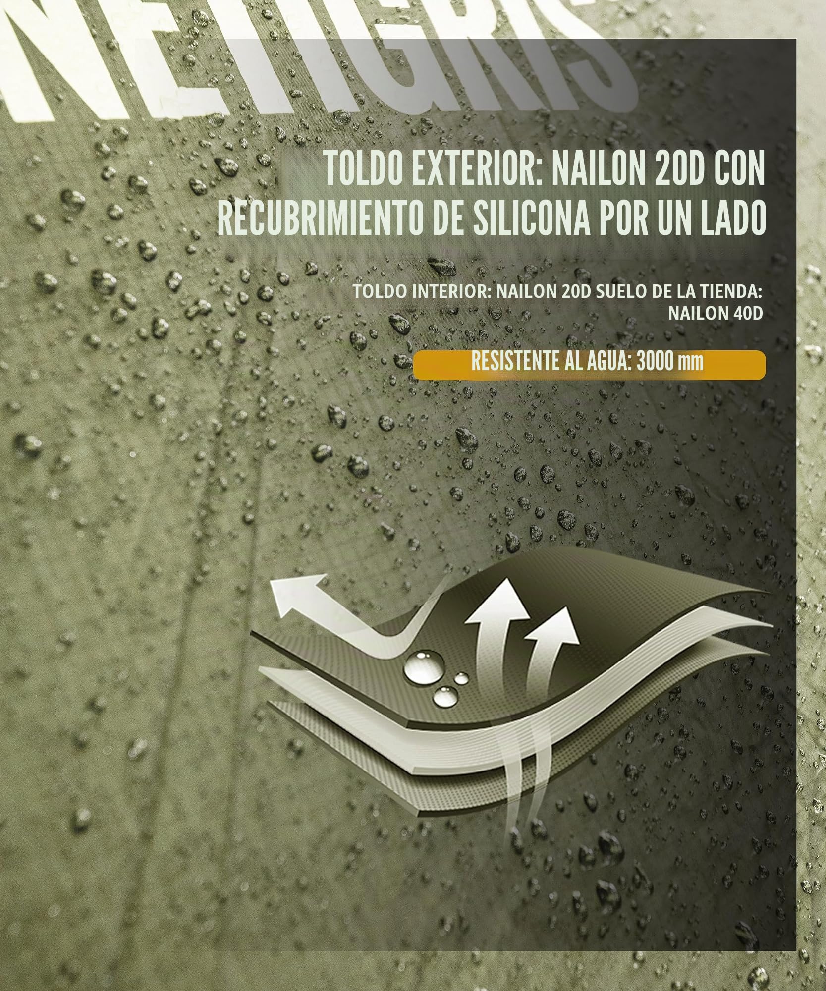OneTigris Stella - Mochila para tienda de campaña, ligera, 3000 mm, resistente al agua, 4 estaciones, tienda de campaña para exteriores, senderismo, montañismo
