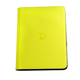 TopDeck TCG Binder - Yellow, 16 Pocket Side Loading Card Binder, Compatible with Pokemon, Yu-Gi-Oh, Magic the Gathering, and More