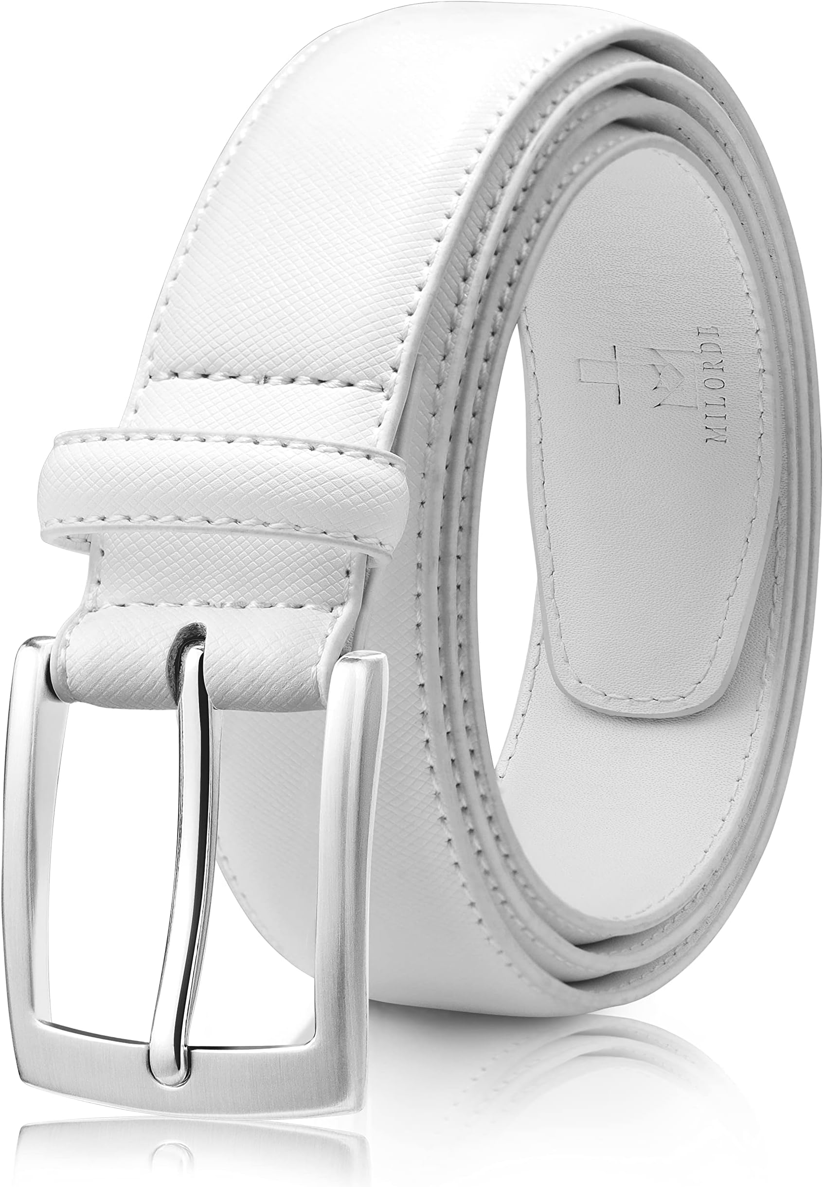 Men's Genuine Leather Dress Belt, Handmade, 100% Cow Leather, Fashion & Classic Designs for Work Business and Casual