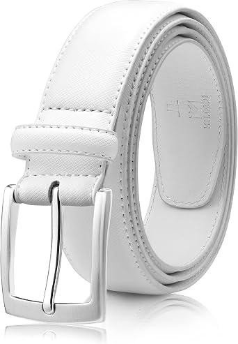 Mens Genuine Leather Dress Belt for Work Business and Casual