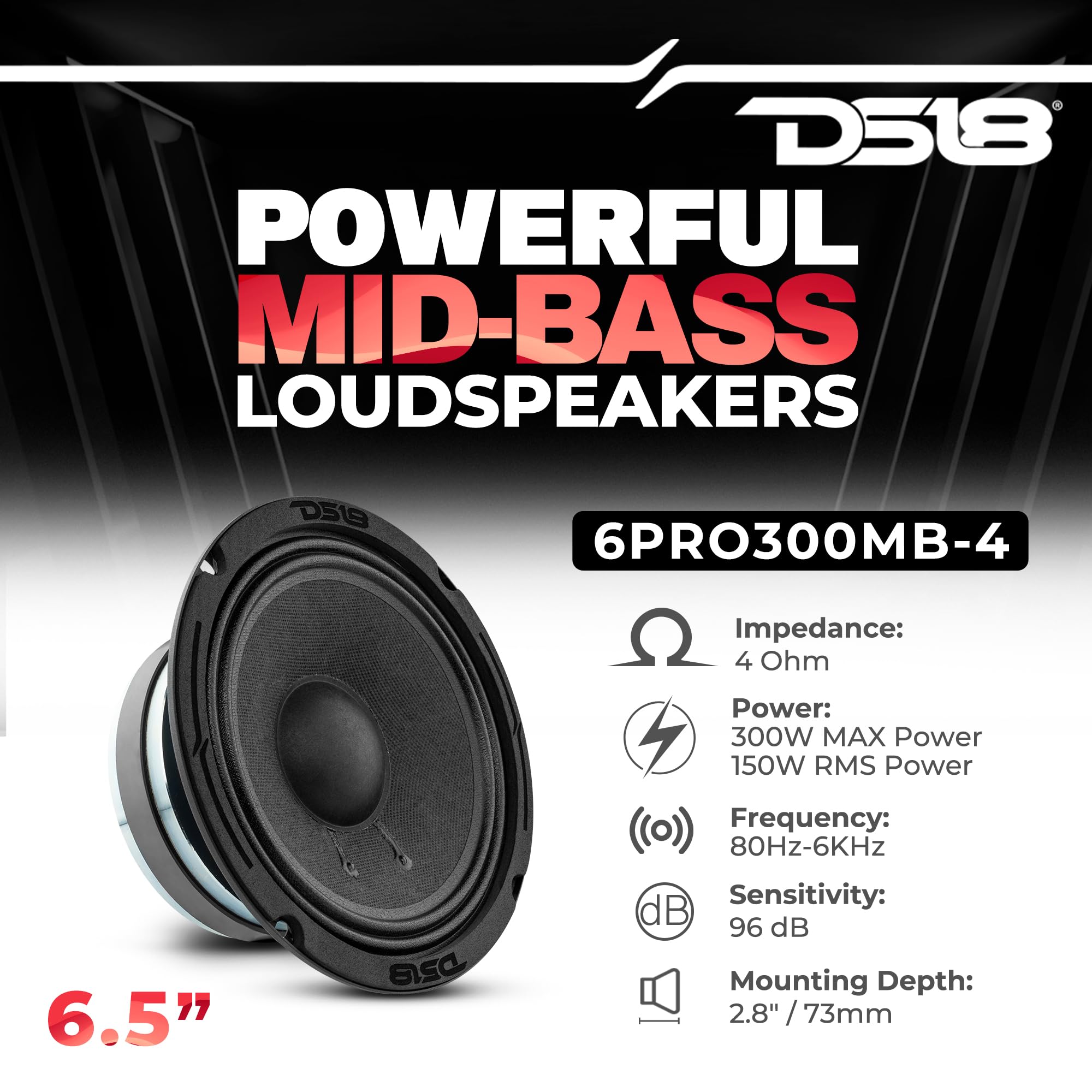 Set De Medios De 6.5 Pulgadas Ds18 Pro-gm6.4pk | Meses sin interés