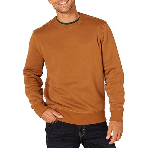 Amazon Essentials mens Fleece Crewneck Sweatshirt (Available in Big & Tall)