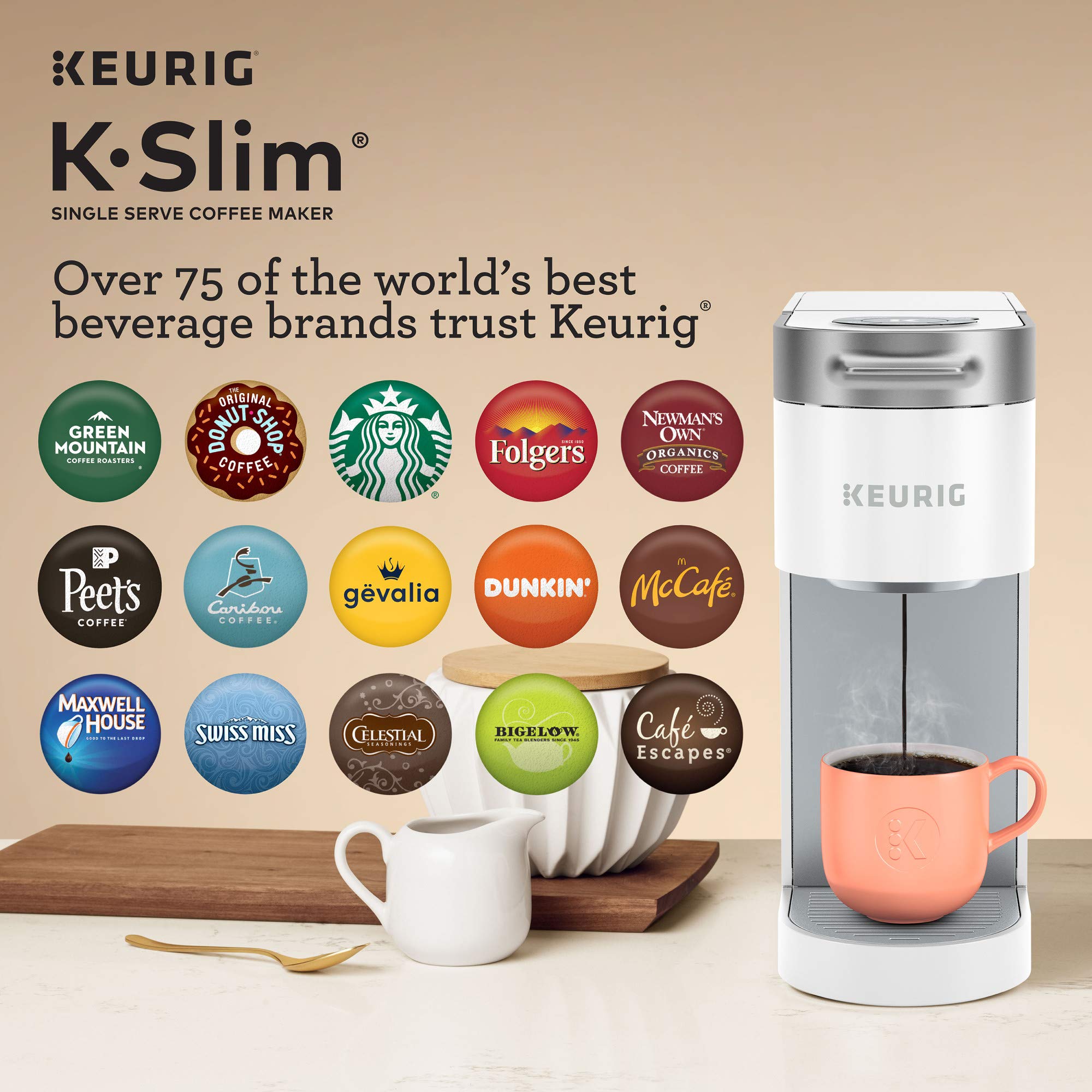 Buy Keurig K- Slim Single Serve K-Cup Pod Coffee Maker, Multistream ...