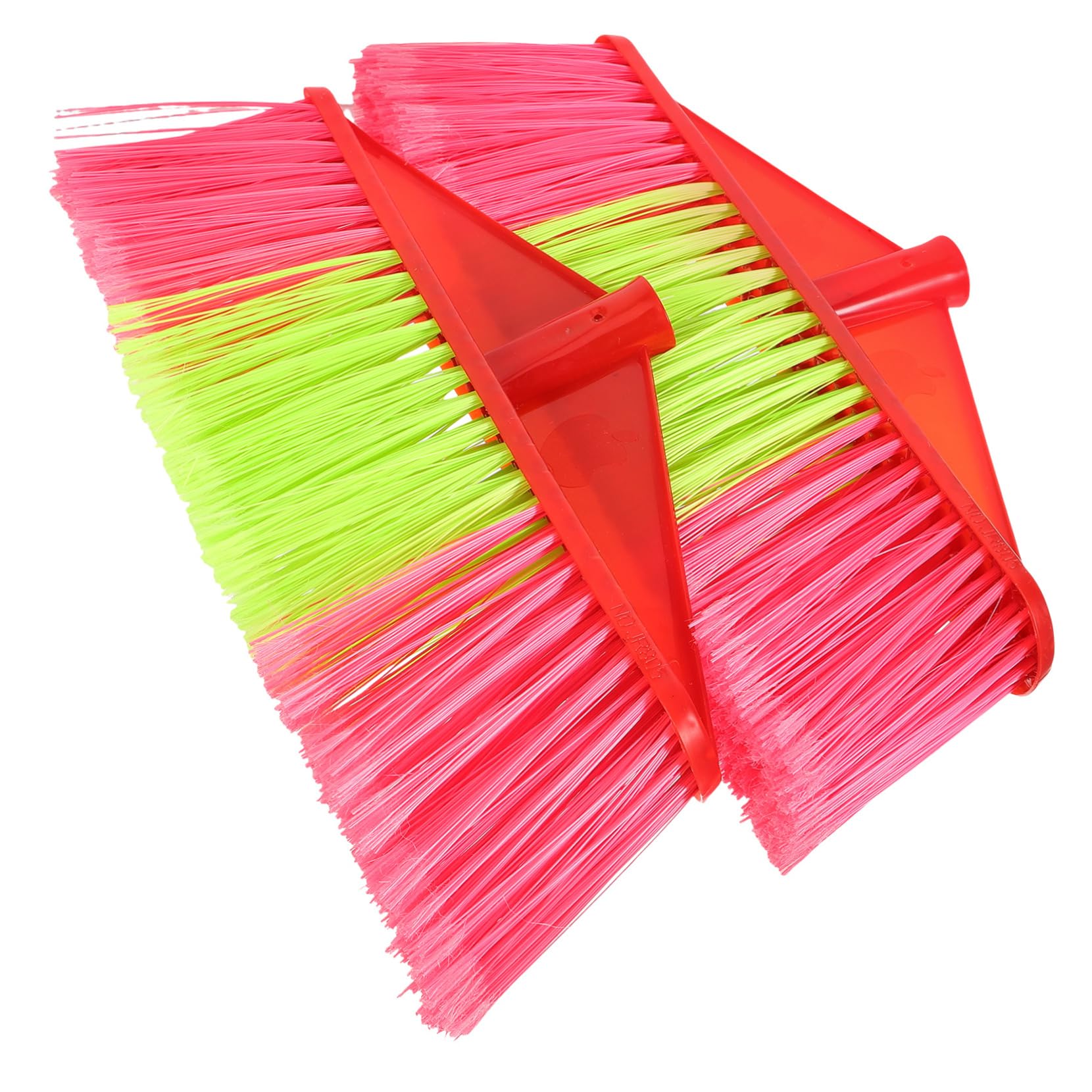 minkissy 2pcs Plastic Broom Head 2pcs Bristled Broom Head Outdoor Indoor Refill Broom Replacement Industrial Broom Head Broom Replacement Accessories Yard Lobby Broom Fine Floor Commercial