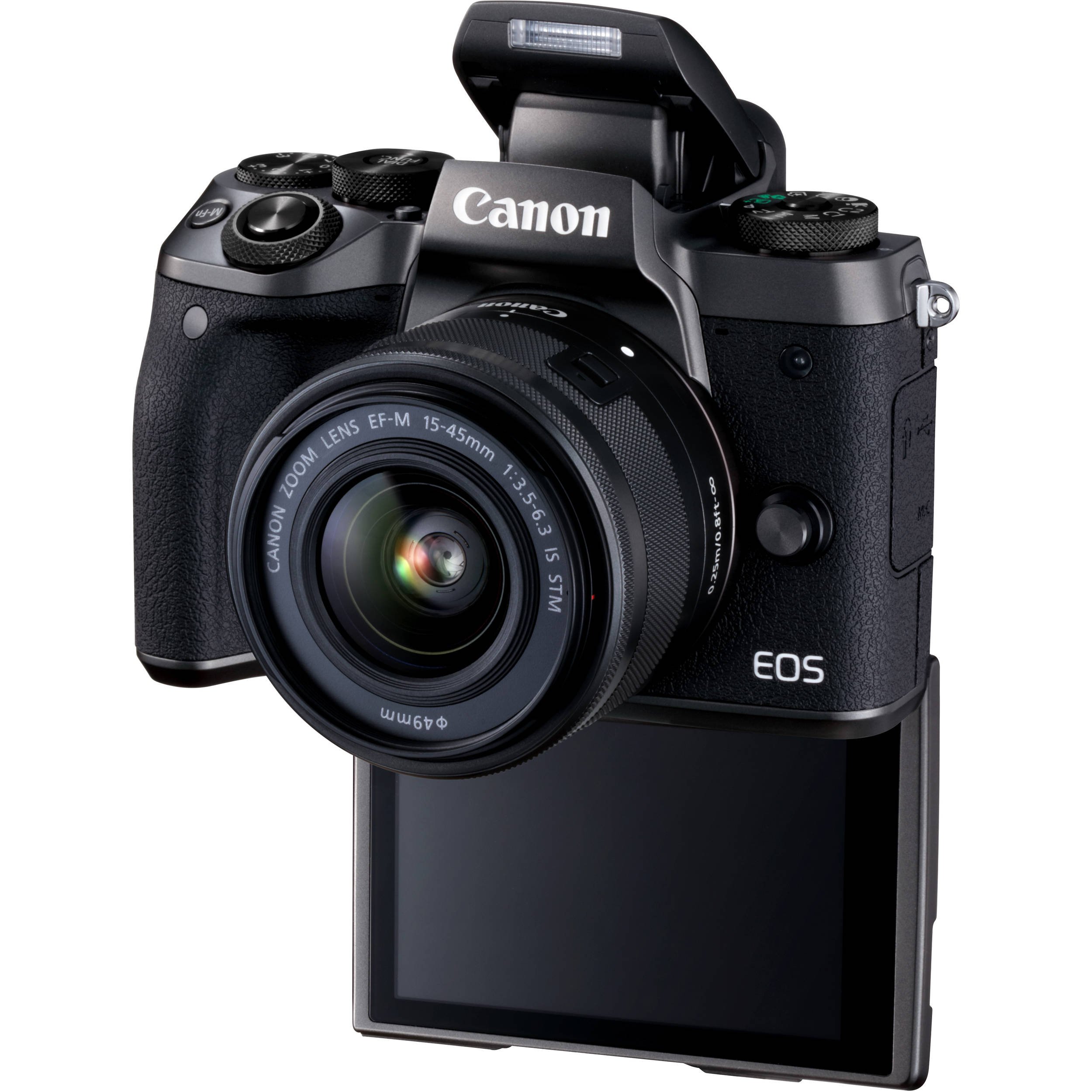 Canon EOS M5 Fotocamera Digitale Mirrorless, Obiettivo EF-M 15-45mm, f/3.5-6.3 IS STM, Nero [Versione Canon Pass Italia]