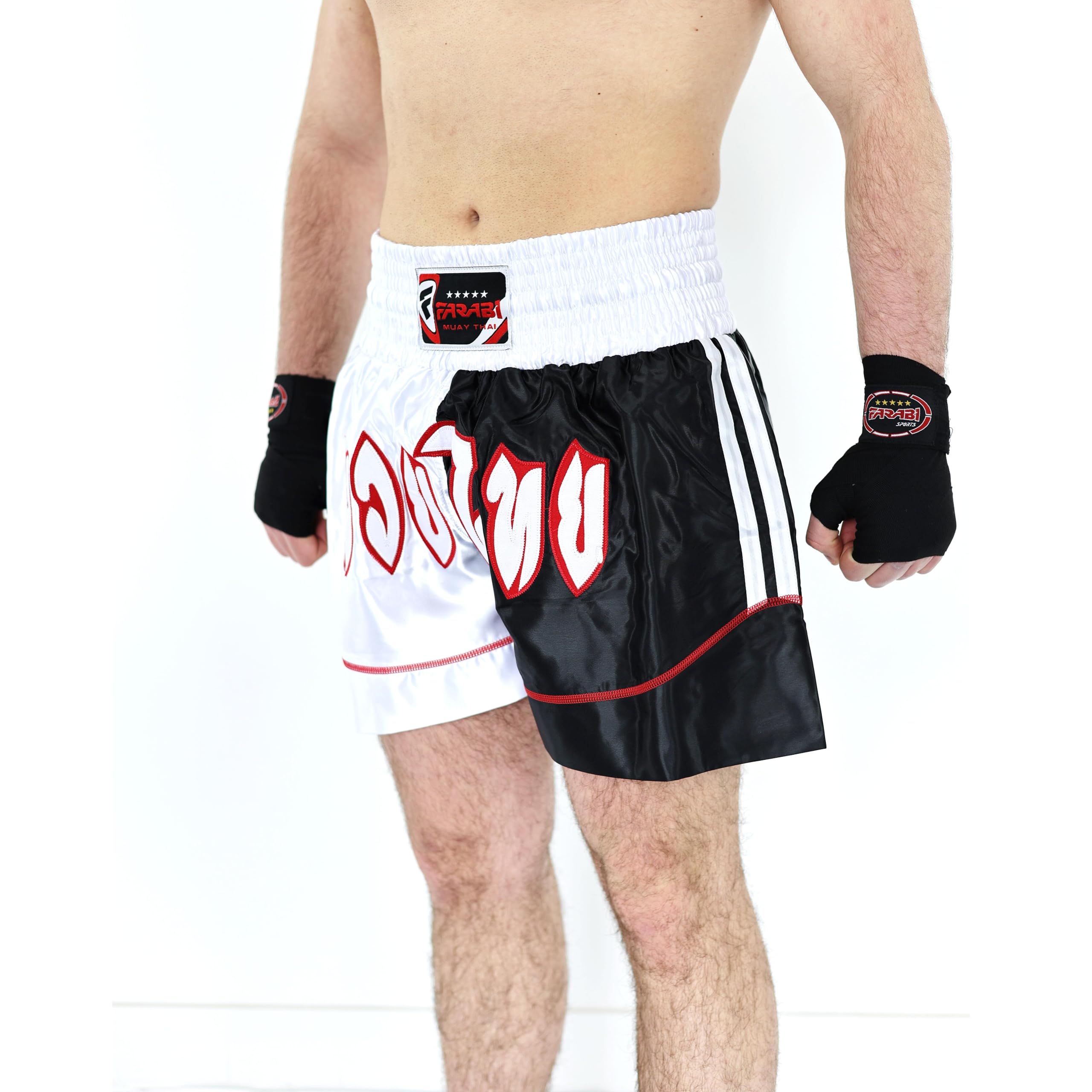 Farabi Sports Dziecięce spodenki bokserskie dla młodych chłopców i dziewcząt spodenki Muay Thai do sztuk walki MMA Grappling Cage Fighting and Gym Training