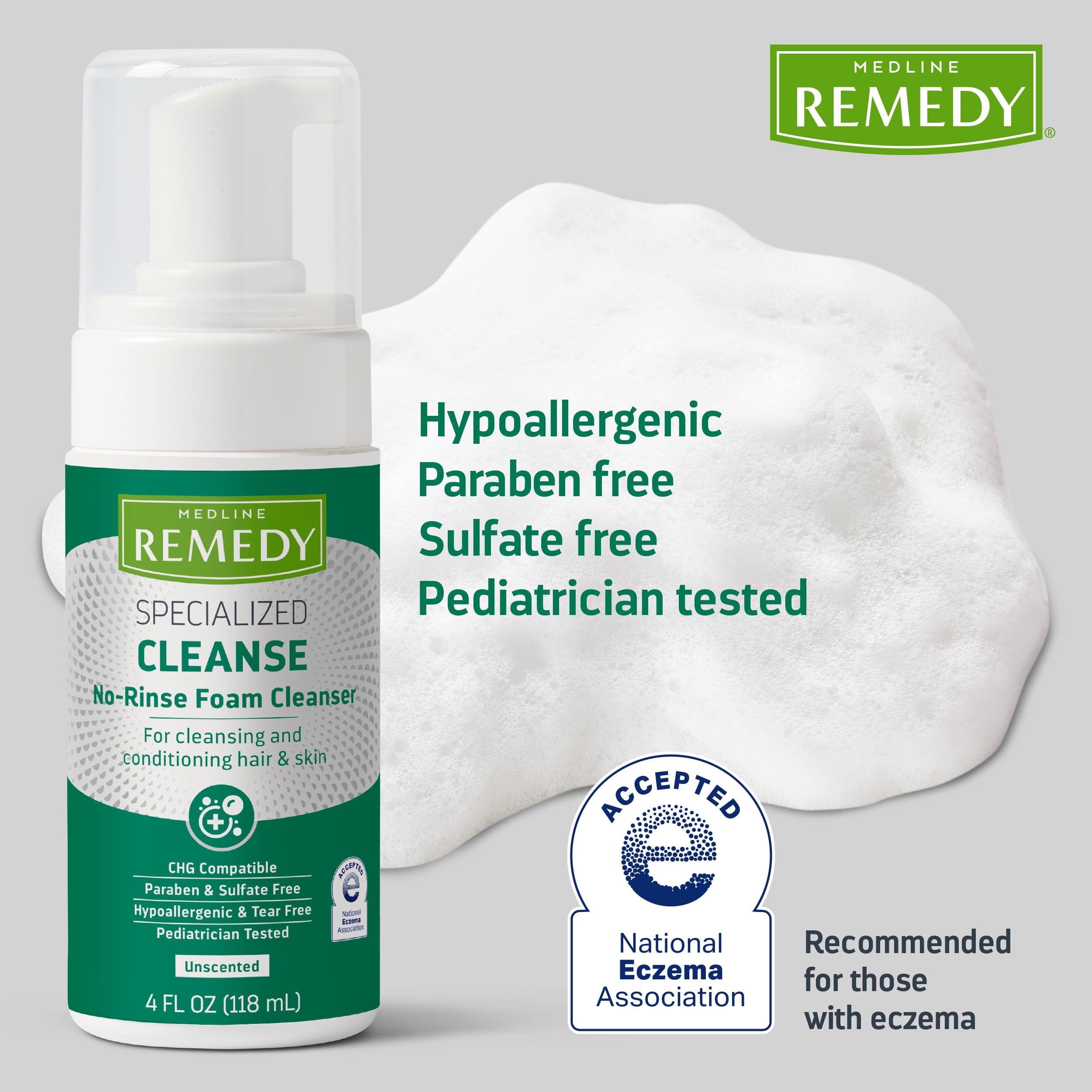 Amazon.com: Medline Remedy Specialized No-Rinse Foam Cleanser (4