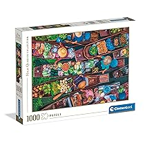 Clementoni – Puzzle 1000 Pezzi per Adulti e Ragazzi, Collection, Tema Mercato Fluttuante Thai, Idea Regalo Uomo e Donna Made in Italy, 70×50 cm, 39882