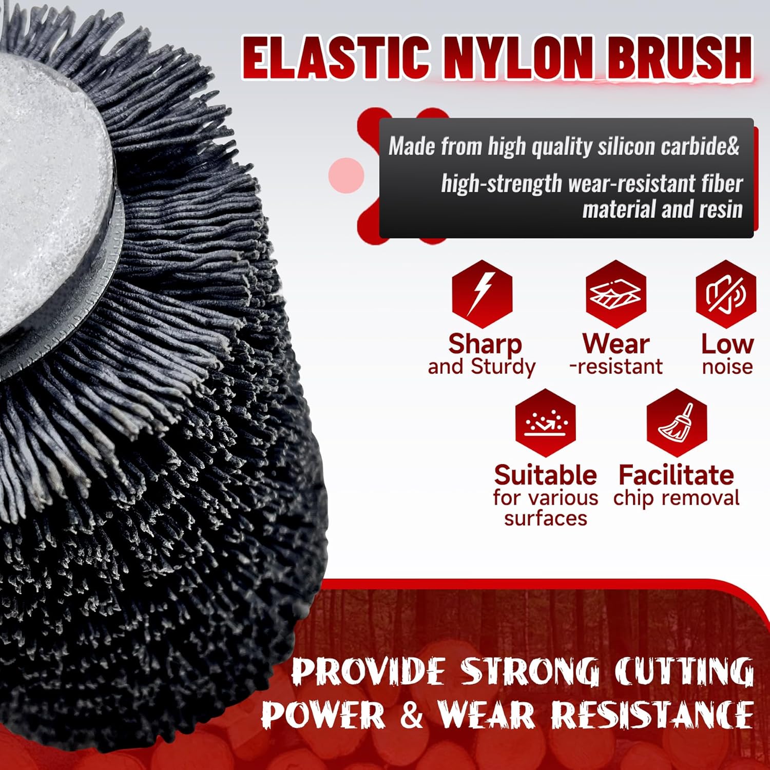Replace Restore WRBW80 180 Grit Nylon Brush Abrasive Drawing Wire Wheel Wood Timber Cleaning Texturing Compatible with All Restore, Porter Cable, Craftsman Drum Sander Tools for Woodworking