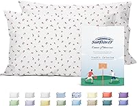 Vista 15 de Sunflower Juego de 2 fundas de almohada tamaño Queen, 100% algodón, 2 fundas de almohada Queen de 20 x 30 pulgadas, color ceniza, suaves