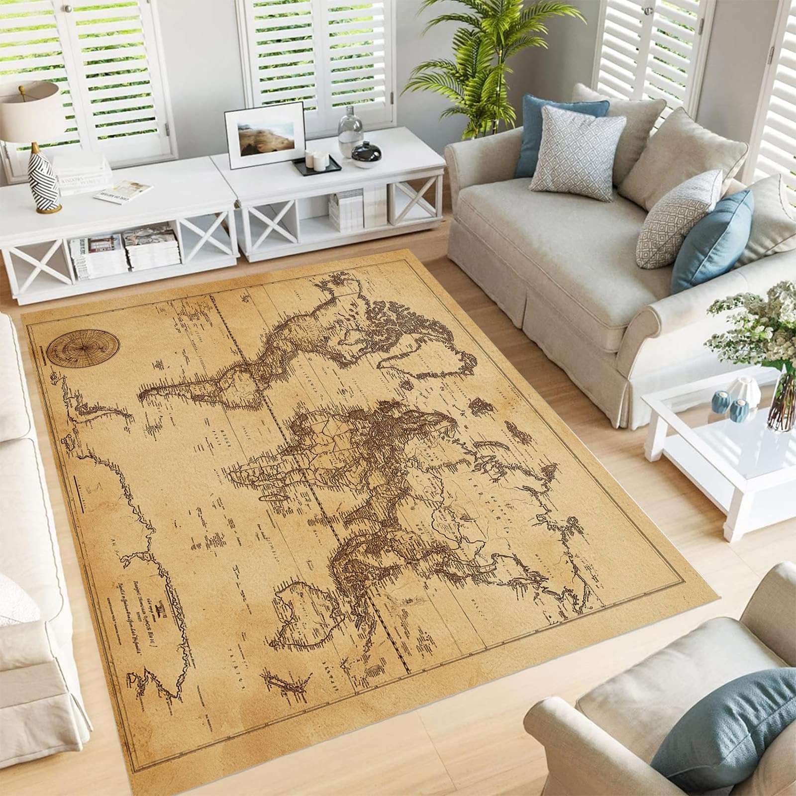 Tapis de salon fin et léger 140x200 pour nettoyer sans effort