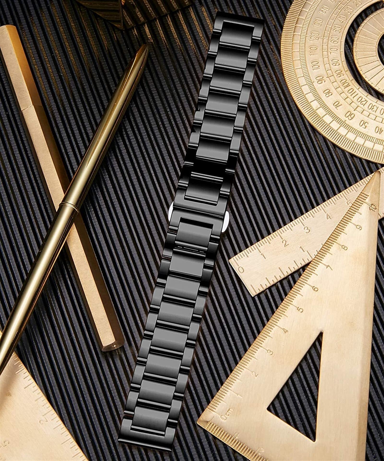 Vantor Bracelet de Montre Bracelet en Acier Inoxydable, avec Ressort Aiguille 12 mm, 13,0 mm, 14 mm, 15 mm, 16 mm, 17 mm, 18 mm, 19 mm, 20 mm, 21 mm, 22 mm, 23,0 mm, 24 mm