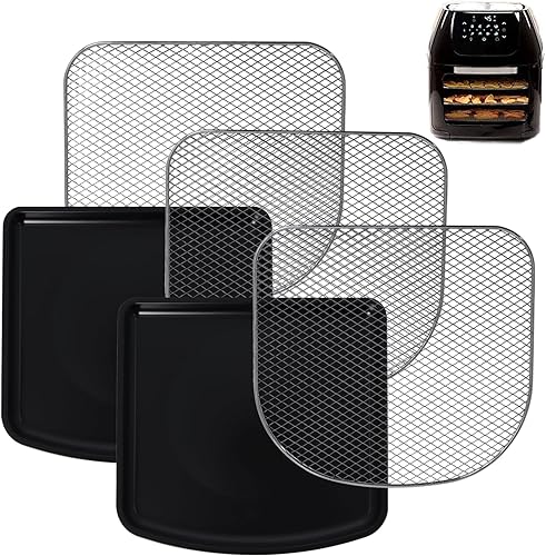 Estantes deshidratadores compatibles con horno freidora de aire Chefman Caynel y Power de 6 cuartos