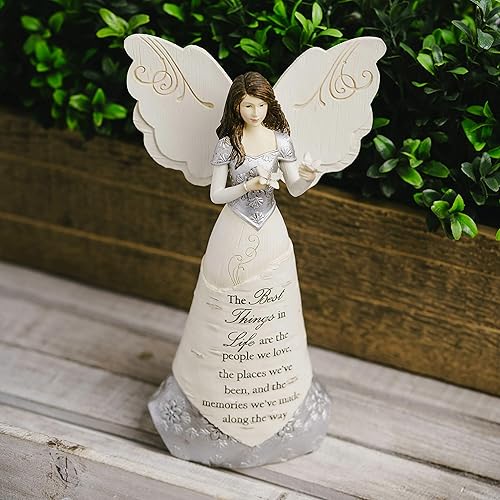 Miniatura 7 de Pavilion Gift Company Elements 82328 - Figura decorativa de ángel que tiene mariposas en la mano The Best Things in Life 80pulgadas