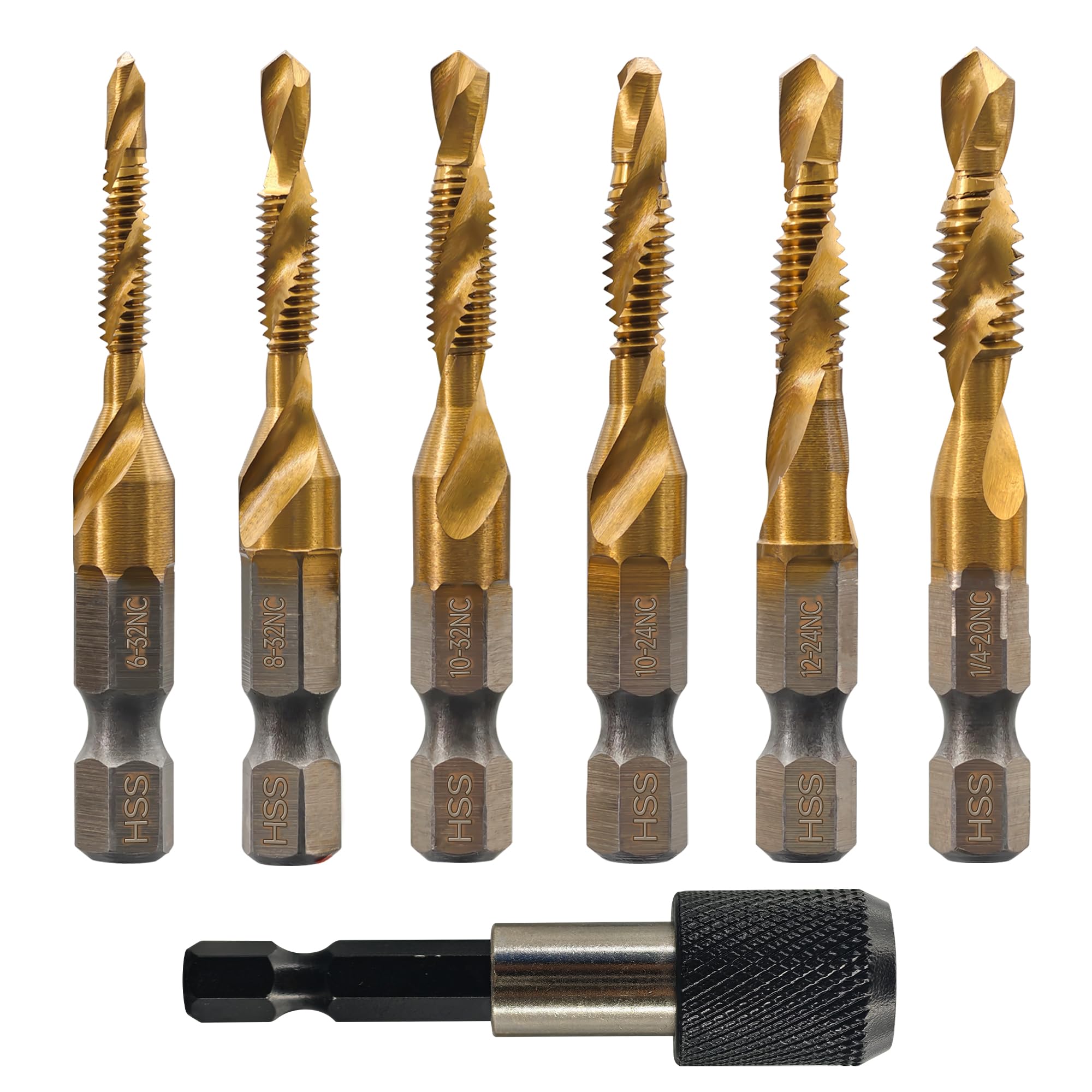 Drill & Tap Set - 6 Pcs Combination Threading Tools -1