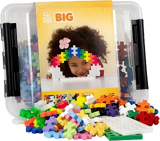 Plus-Plus - Big Storage Box - 200 Pieces - Creative Building and Construction Set - Mix of Colors in a Box - Kids 1 to 6 Years - 3413