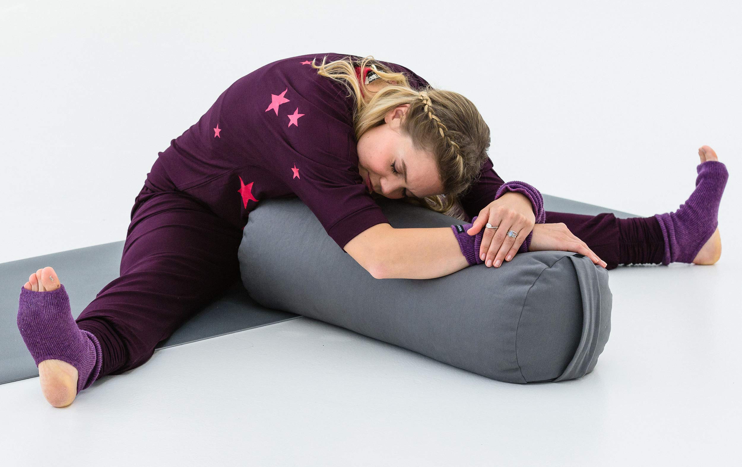 Yogistar Yoga-Bolster Yin - Standard - Rund Bordeaux