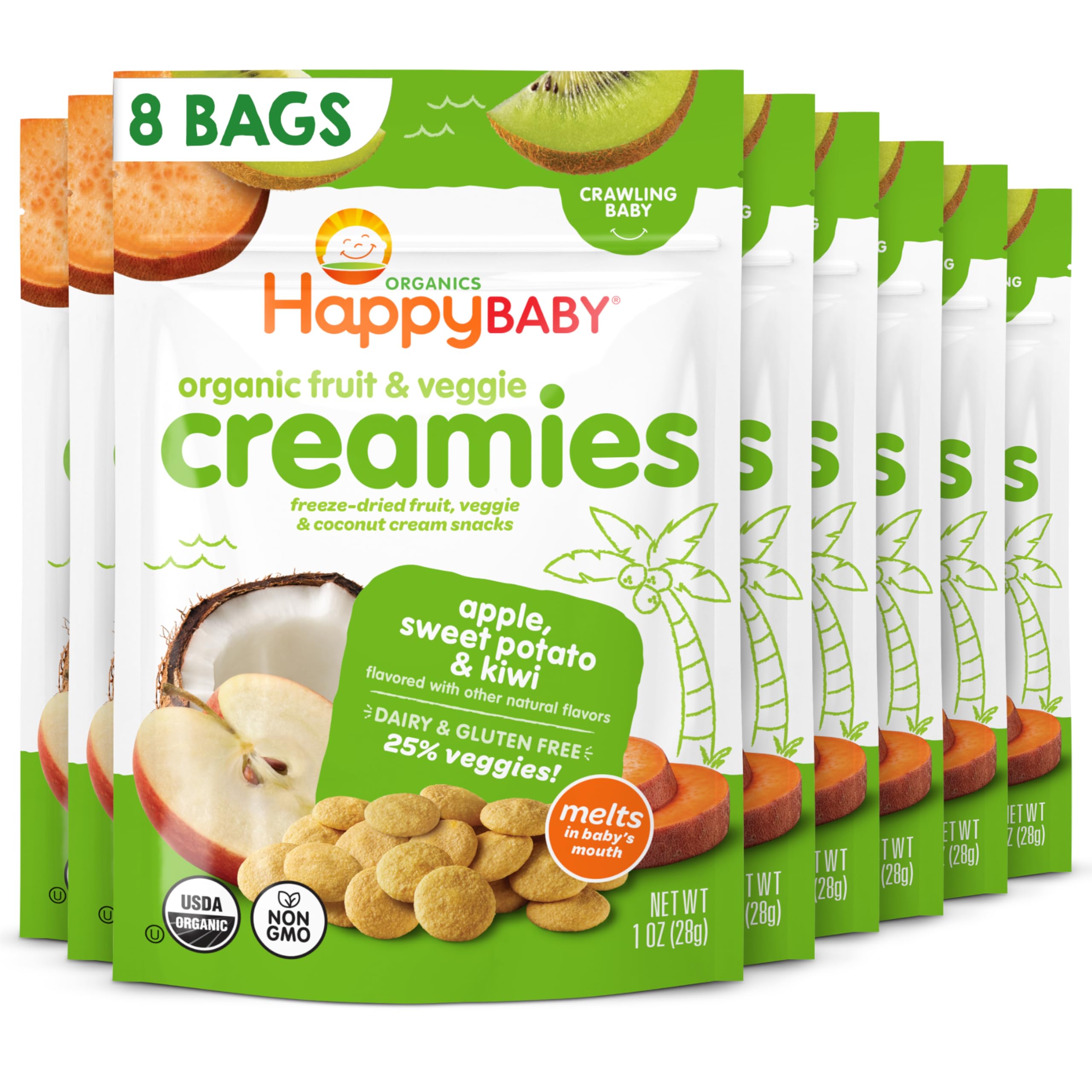 Amazon.com: Happy Baby Organic Creamies Freeze Dried Fruit, Veggie