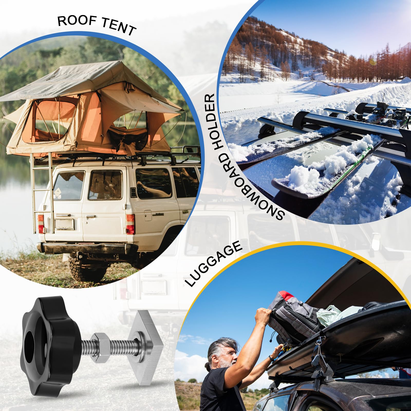 DAIRYCOF 4 Juegos De Tuercas En T M8 X 40 Mm, 20 X 20 X 4 Mm