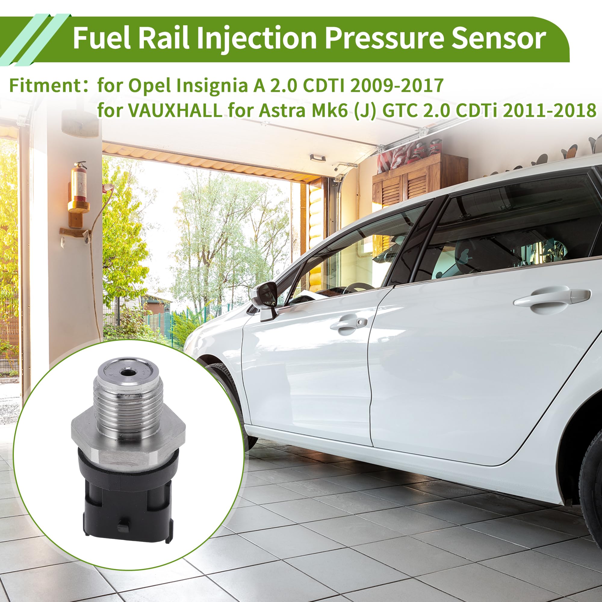 No.0281006158 Sensore Pressione Iniezione Carburante Per Opel Insignia A 2.0 CDTI 09-17 Per VAUXHALL Compatibile per Astra Mk6 (J) GTC 2.0 CDTi 11-18