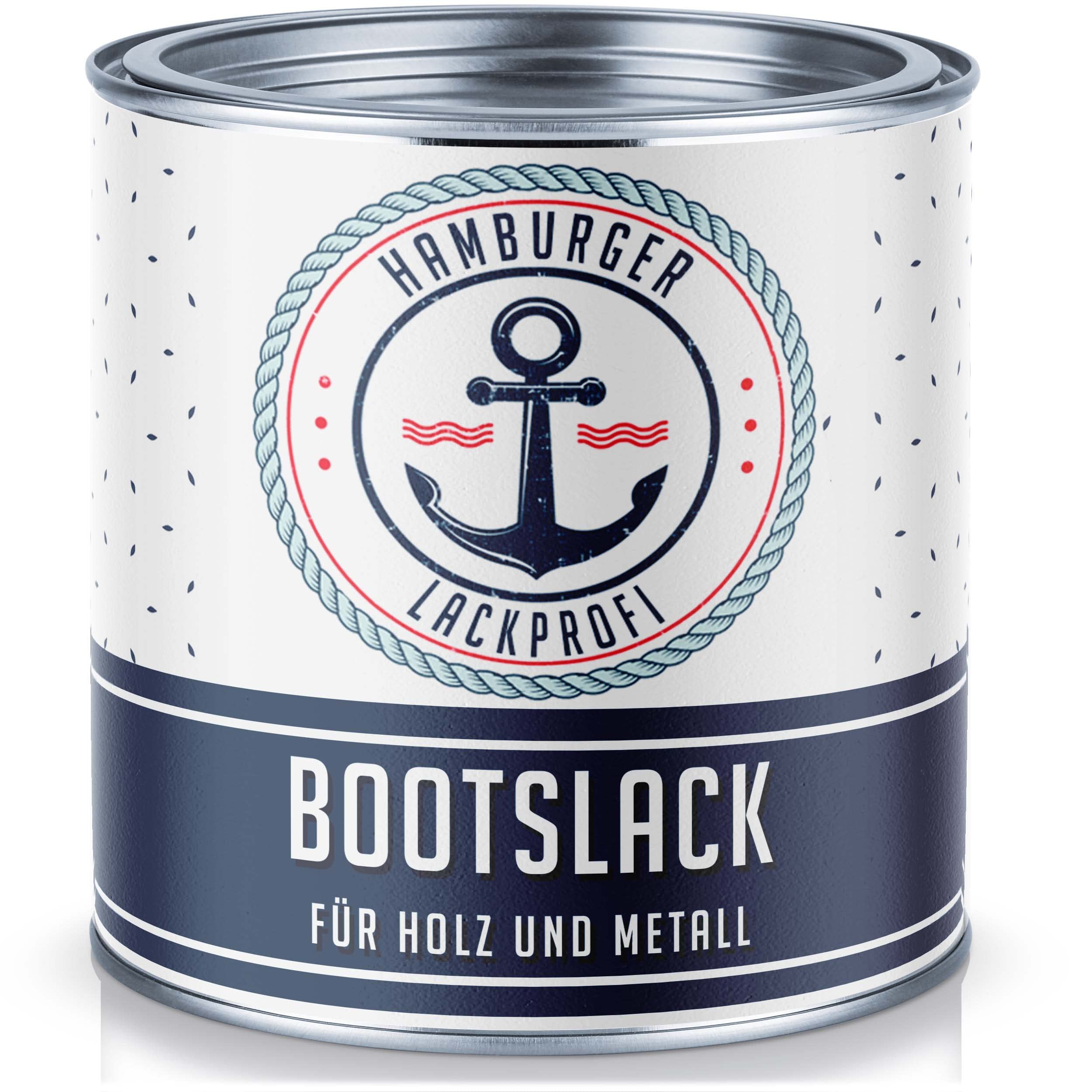 Bootslack SEIDENMATT Für Holz Und Metall Perlweiß RAL 1013 Weiß Yachtlack Yachtfarbe Bootsfarbe Mit Lackier-SET (X300) Und Verdünnung (1 L) // Hamburger Lack-Profi (1 L